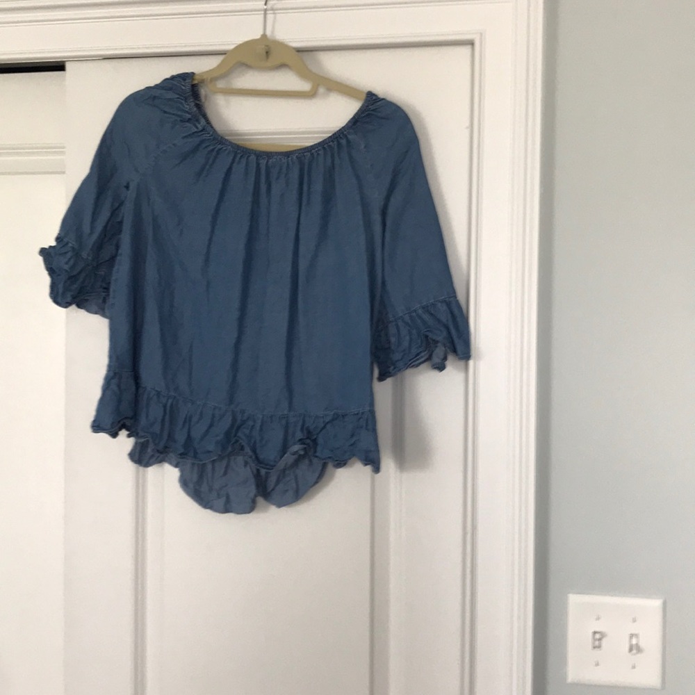 Jean off the shoulder top